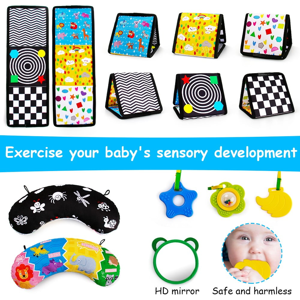 Tummy Time Pillow Tummy Time Toys TummyTime Mirror Tummy Time Mat high contrast baby toys black and white baby toys baby toys 0-6 months infant toy car seat toys crinkle toys for baby
