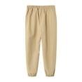 thumbnail image 5 of Gubotare Cargo Pants for Boys Girls Joggers Pants with Pockets Elastic Waist School Casual Trousers Size 2T-11T (Khaki,Sizes 9-10 Years), 5 of 7