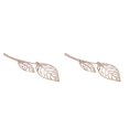 thumbnail image 1 of Minnieouse Joyería de mujer exquisita elegante hueco accesorio de moda vestido colgante hoja collares para decoración de ropa dorada Dorado 2Conjunto, 1 of 6