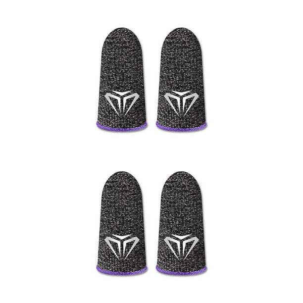 Methold 10 piezas de guantes de pantalla táctil a prueba de sudor para juegos de teléfono, cubiertas de fibra antihuellas dactilares, púrpura tipo 1 Púrpura Tipo 1 2piezas