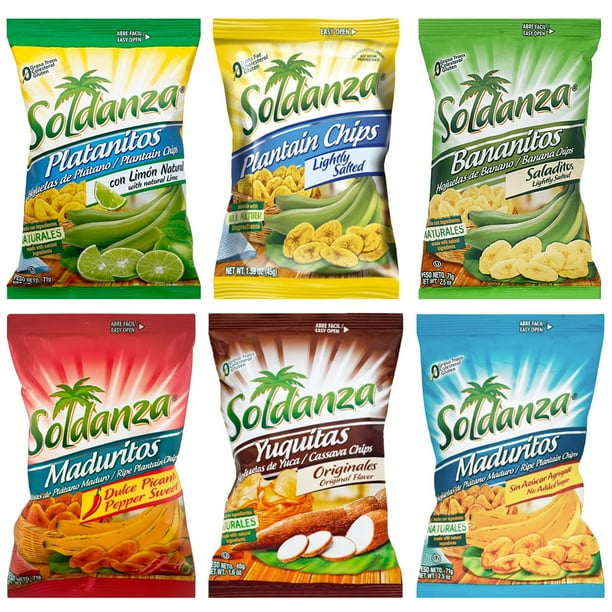 Journey of Snacks "Seri's Choice International Snack" Plantain Chips Variety Pack 2.5oz (Pack of