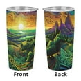 thumbnail image 4 of Green Fields Tumbler Print 20oz Stainless Steel Coffee Cup with Lid & Straw Double Wall Insulated Tumbler, 4 of 8
