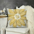 thumbnail image 2 of YINGXI  Hello Summer Sun Decorative Throw Pillow Covers, You are My Sunshine Daisy Flower Yellow Cushion Case Decor, Here Comes The Sun Seasonal Home Decoration for Sofa Couch 24x24in, 2 of 5