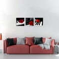 thumbnail image 6 of 3 Pcs Modern Canvas Painting Black and White Red Rose Canvas Art Rose and Piano Keyboard Wall Art Music Decorations Flower Picture on Canvas for Home Decor Giclee Framed Artwork for Wall, 6 of 6