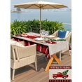 thumbnail image 4 of Outdoor Tablecloth with Umbrella Hole and Zipper, Red Truck Christmas Rectangle Table Cloth 54x80 Inch Waterproof Tablecloth, Red Black Plaid Xmas Tree Rustic Picnic Table Cover for Patio Camping, 4 of 7