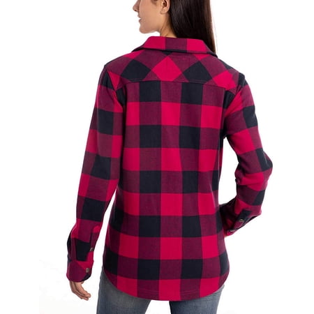 orvis womens fleece lined flannel shirt jacket