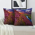 thumbnail image 2 of LALILO Throw Pillow Covers Colorful Landscape Scenery Hill Slope Cushion Cover 18" x 18", 2 Pack, 2 of 6