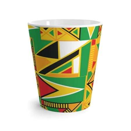 

Guyanese Flag Tribal Print Latte Mug