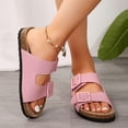 thumbnail image 6 of Women Adjustable Cork Footbed Sandals - Open-Toe Slides for Casual Occasions, 6 of 11