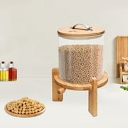 Peakora Bamboo Cereal Dispenser Cereal Containers Storage Cereal Dispenser for Pantry Organization and Storage Organization and Storage Natural