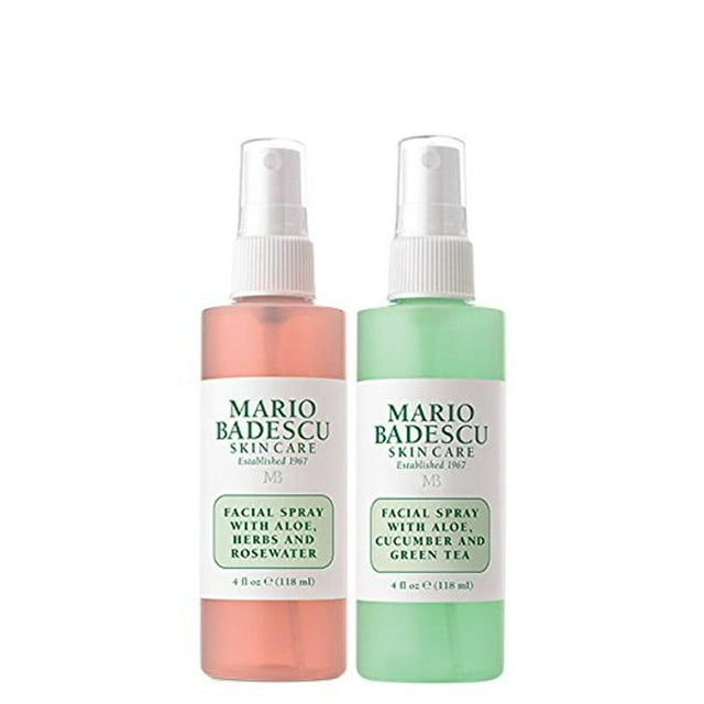 Spray facial Mario Badescu con aloe, agua de rosas y pepino, 120 ml x 2