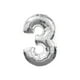 thumbnail image 1 of Globo Metalizado Gigante Forma de Numero 76 cm Celebraciones plateado, 1 of 2