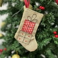 thumbnail image 4 of Christmas Stockings,Christmas Tree Decorations Linen Embroidered Christmas Socks Grey Candy Gift Socks Ornament Decorations for Family Holiday Xmas Party Decorations, 4 of 6