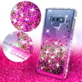 thumbnail image 2 of Compatible for Samsung Galaxy Note 9 Case, with [Temper Glass Screen Protector] SOGA Diamond Glitter Liquid Quicksand Cover Cute Girl Women Phone Case [Clear/Pink], 2 of 5