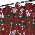 thumbnail image 3 of Santa Claus Merry Christmas Tree Snowflake Shower Curtain,Reusable Bath Curtain with Hooks Basic Polyester Fabric Curtains for Bathroom Bathtub Autumn Holiday, 3 of 5