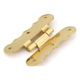 thumbnail image 7 of Renovators Supply 3/8" Offset Door Hinges Scalloped Flush Cabinet Hinges 1.75 x 3.5 x 3 in. Polished Solid Brass Cabinet Door H Hinges Brass Interior Door Hardware, 7 of 7