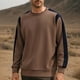 thumbnail image 1 of pstuiky camisa de manga larga para hombre, Sudadera con capucha y cuello redondo de manga larga con bloques de color para hombre Tops casuales para hombres l, 1 of 4