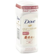 Dove Advanced Care Antiperspirant Skin Renew 2.6 oz, Twin Pack