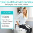 thumbnail image 2 of Vive Raised Toilet Seat with Handles, 3.5" Toilet Seat Riser with Arms, Standard, Weight Capacity 300lbs, 2 of 10