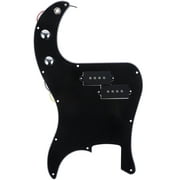 PB Bass 3 Ply Prewired Loaded Pickguard Pickup for Precision Bass Guitar Musical Instrument (Black)