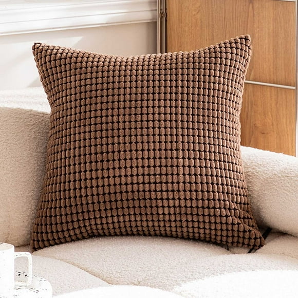 Spring Set of 2 Corduroy Striped Cushion Covers 24X24 Inch Throw Pillow Covers for Living Room 24X24 in 2 Pack