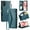 Blue, variant on Wallet Crossbody Case for iphone 16 Plus Rfid Blocking Wallet Case for Women Card Holder Zipper Bills Slot