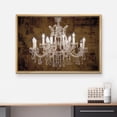 thumbnail image 3 of wall26 Framed Canvas Print Wall Art Brown Grunge White Crystal Chandelier Decorative Lights Digital Art Realism Contemporary Chic Relax/Calm for Living Room, Bedroom, Office - 24"x36" Natur, 3 of 5