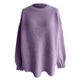 thumbnail image 5 of Duoif Womens Sweaters Women's Open Front Cardigan - Lightweight Soft Knit Outerwear Sweaters for Women Purple S, 5 of 5