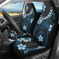 thumbnail image 3 of Yuyamidu Blue Polynesia Car Seat Covers 2pcs Set Hibiscus Vehicle Bucket Seat Cover Fashion Driver Seat Covers for Women Men, Waterproof, 3 of 6