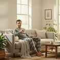 thumbnail image 4 of Ventana Men's Plaid Pajama Pants | Fleeced Flanned Sleep Home Loungewear Bottom, 4 of 4