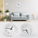thumbnail image 3 of Reloj Silencioso Moderno BLOOSOM Cuarzo blanco negro, 3 of 4