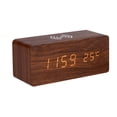 thumbnail image 1 of LED Wooden Alarm Clock with Sound Control Function for Wireless Charging Compatible Phone Charging, 1 of 3