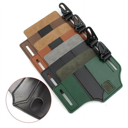 PU Leather Multitool EDC Pocket Key Holder Belt Flashlight Outdoor Tools Bag