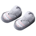 thumbnail image 2 of Calcetines Antideslizantes De Algodón Suave Para Recién Nacidos, Calcetines Tobilleros Bonitos Para Caminar En El Suelo Del Bebé, 11cm, Color Gris, 2 of 7