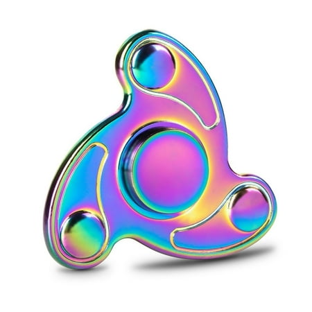 Tagital EDC Fidget Spinner Aluminum Hand Spinner Fidget Toy Rainbow Color--Best Stress Reducer Relieves Anxiety and (The Best Fidget Spinner On Earth)