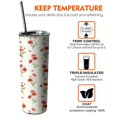 thumbnail image 6 of 20oz Pioneer Flower Floral Print Pattern Skinny Tumblers Stainless Steel Tumbler with Lid and Straw,Vacuum Insulated Double Wall Travel Tumbler Cups with Cleaning Brush for Coffee,Tea, 6 of 6