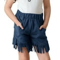 thumbnail image 1 of RIJOPUTY Shorts de Soccer pour Filles 10-12 Shorts de Danse Jeans Évasés pour Adolescentes Shorts à Carreaux Rouges Shorts d'Entraînement Sans Couture, Marine 9-10 Ans, 1 of 4