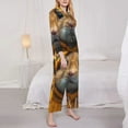 thumbnail image 3 of Balery Modern Yellow Sweater Guinea Pig Conjunto de Pijama con Estampado para Mujer, Conjunto de Dos Piezas con Manga Larga, Ropa de Dormir Suave con Bolsillos, Pijamas Cómodos-Large, 3 of 7