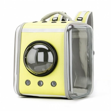 Bvdfgk Transparent Cat Backpack Carrier Handshands-off for Vet Visits Cats Small Pets Yellow
