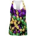 thumbnail image 1 of Mardi Gras Beads All Over Womens Racerback Tank Top, 1 of 1