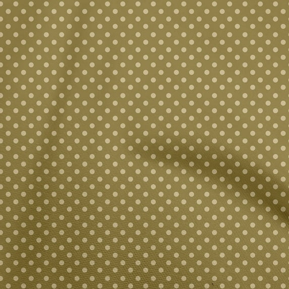 oneOone Cotton Cambric Dark Olive Green Fabric Dot Sewing Fabric By The Yard Printed Diy Clothing Sewing Supplies 56 Inch Wide