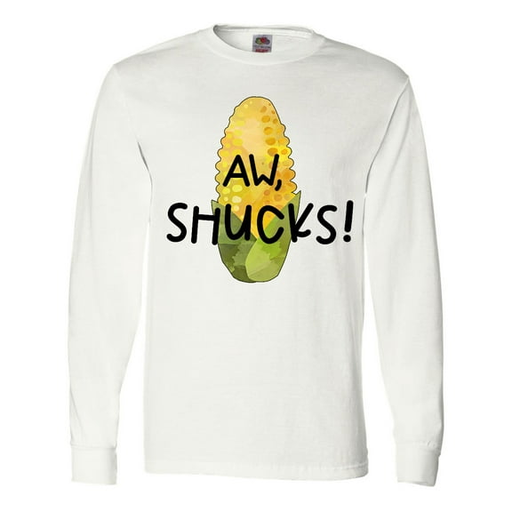 Inktastic Aw, Shucks Corn on the Cob Humor Long Sleeve T-Shirt