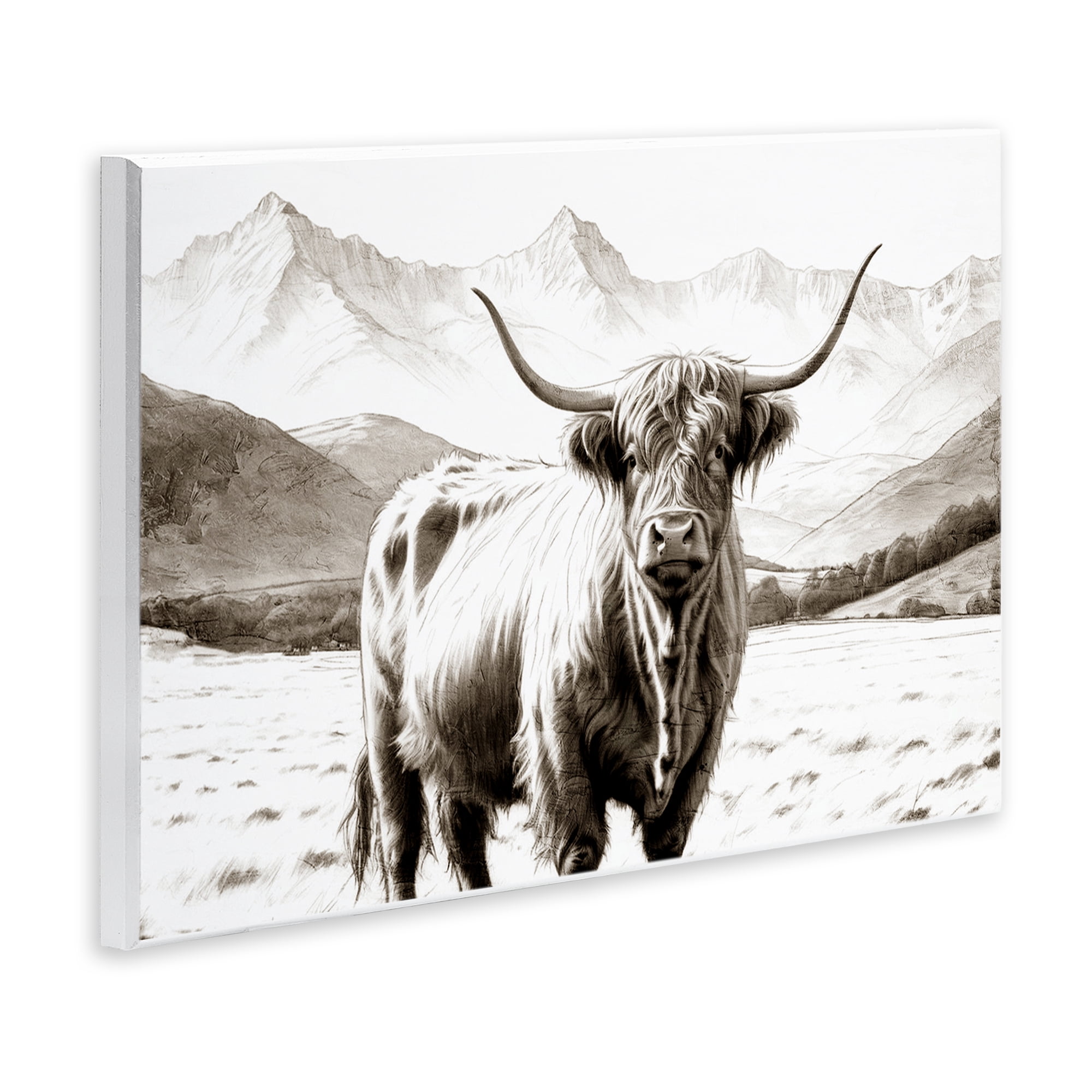 Stupell Industries Highland Sepia Sketch Wall Plaque Art, design by Kim Allen