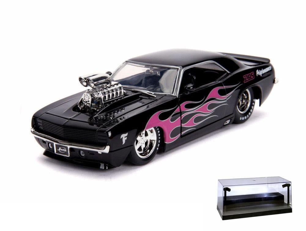 Diecast Car W/LED Display Case - 1969 Chevy Camaro With Engine Blower ...