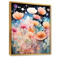 thumbnail image 2 of Designart "Pink and Blue Spring Meadow Delight" Abstract Framed Wall Art - Modern Pink Abstract Botanicals Hallway Framed Wall Art Decor, 2 of 6