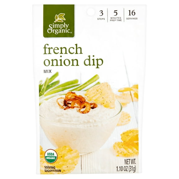Simply Organic French Onion Dip Mix, 1.10 oz, 12 pack