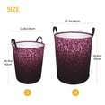 thumbnail image 3 of Sikiie Pink Glitter Sparkles A Print Round Dirty Clothes Basket, Waterproof Standing Foldable Storage Basket, for Laundry Room, Bedroom, Bathroom Storage-Medium, 3 of 6