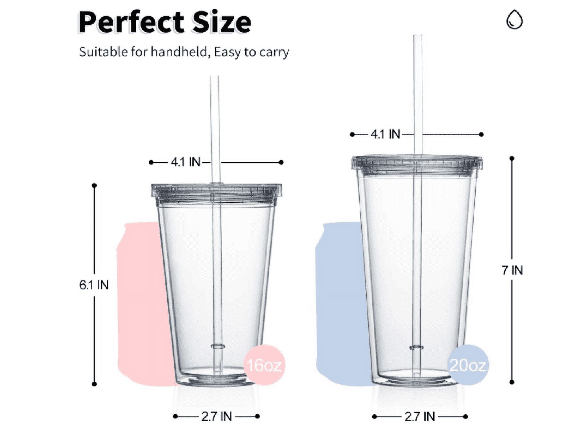 30 Pcs Bulk Skinny Tumblers with Lids and Straws 16 oz Matte Pastel Colored  Plastic Mugs Reusable Double Wall Tumbler Cups for Home School Office  Birthday Parties Vinyl DIY Gifts, 10 Assorted