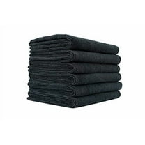 The Rag Company - Spa & Yoga Towel - Spa Towels - 320gsm, 16in x 27in, Midnight (6 Pack)