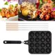 thumbnail image 5 of Takoyaki Grill Pan Plate, antiadherente para cocinar, molde para hornear, bandeja de aluminio fundid, 5 of 9